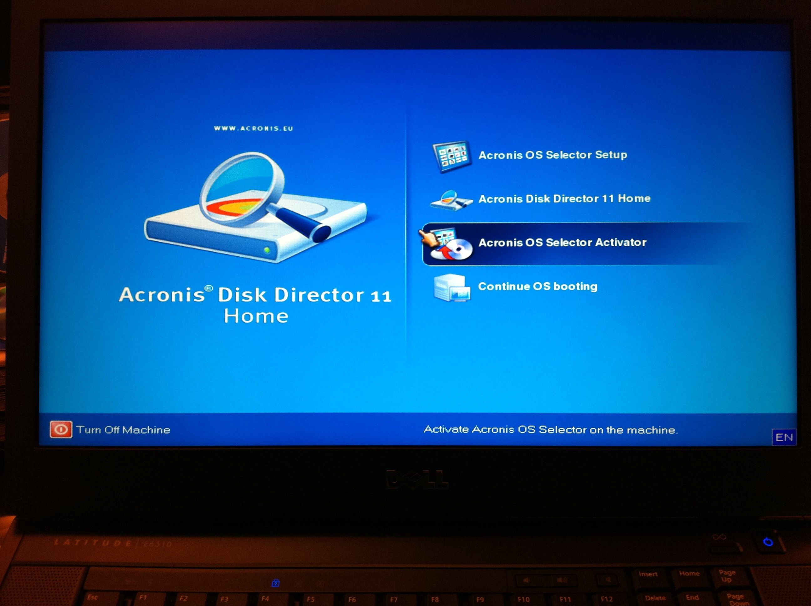 recovery acronis home 2011 bootcd failure